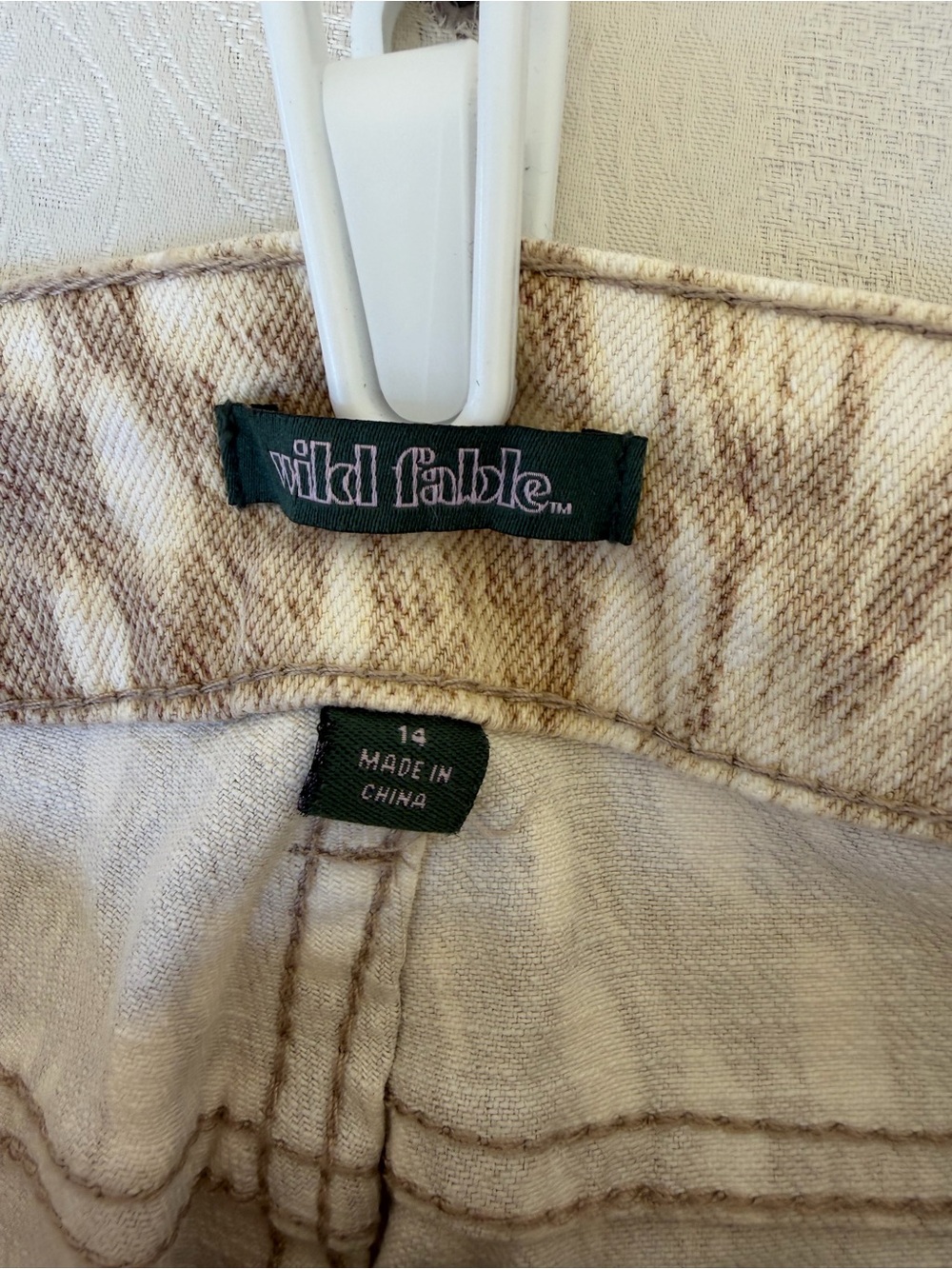 wild fable Deer Print Brown & Cream Spotted Flare Jeans - Picture 2 of 10